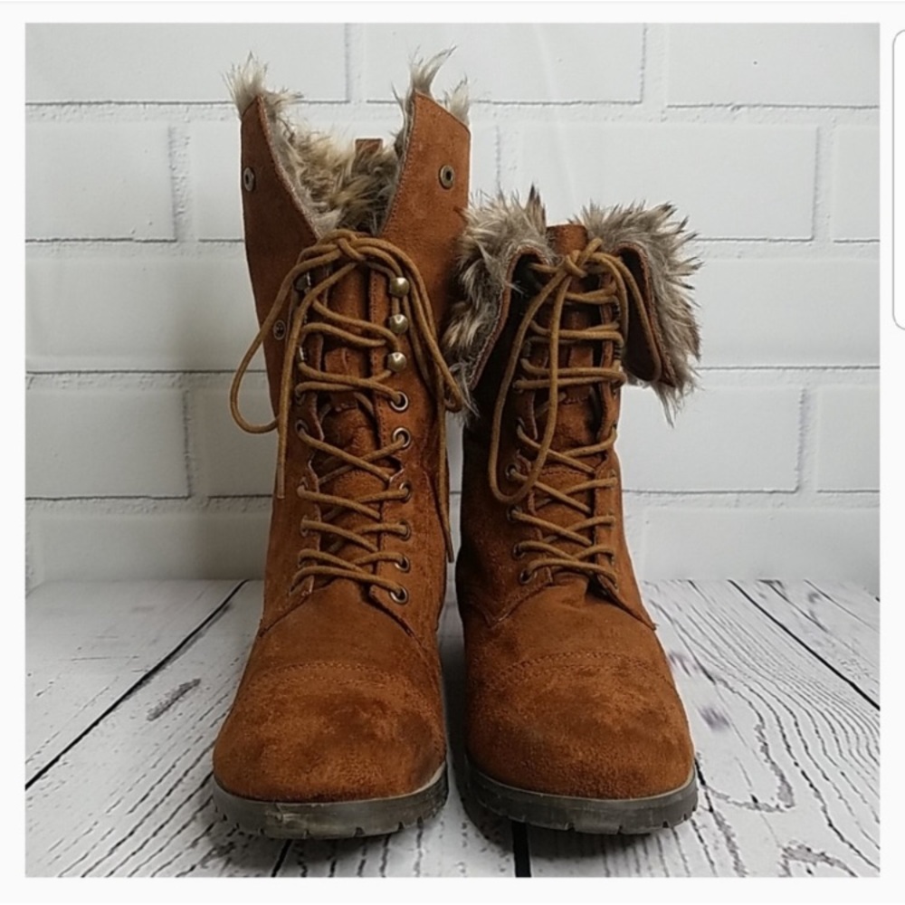 Forever 21 Lace up boots
